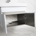 YMT White color 304 stainless bathroom vanity for bathroom